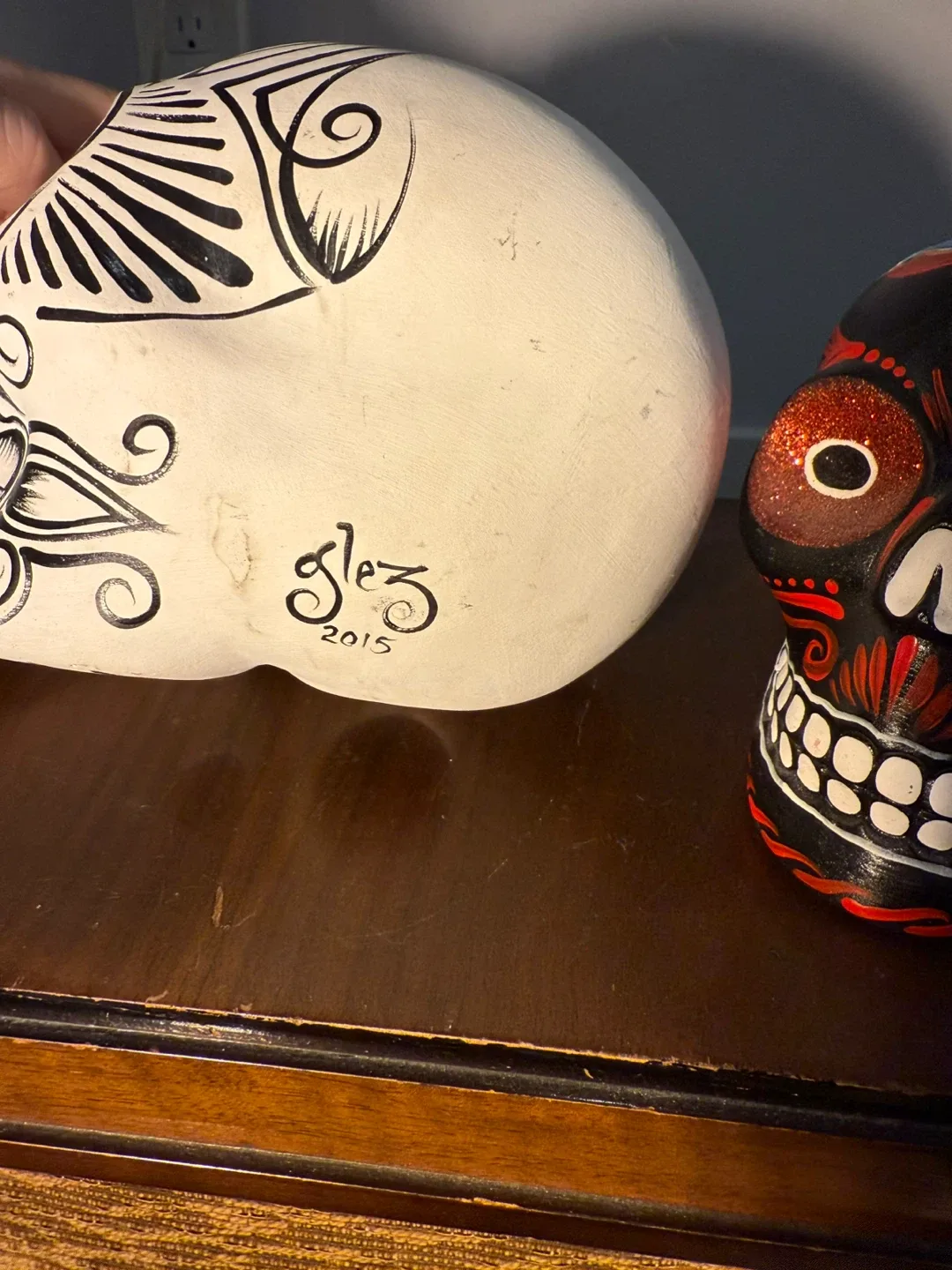 Genuine Ceramic Day of the Dead Skull image indicator(3)