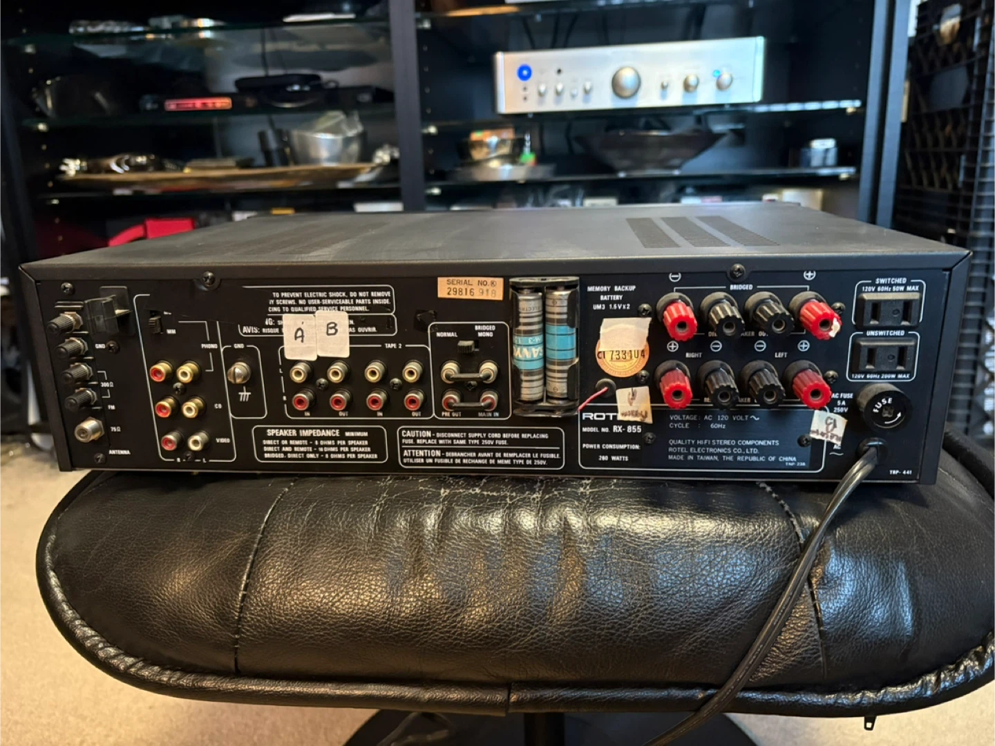 Rotel RX-855 AM/FM Stereo Receiver