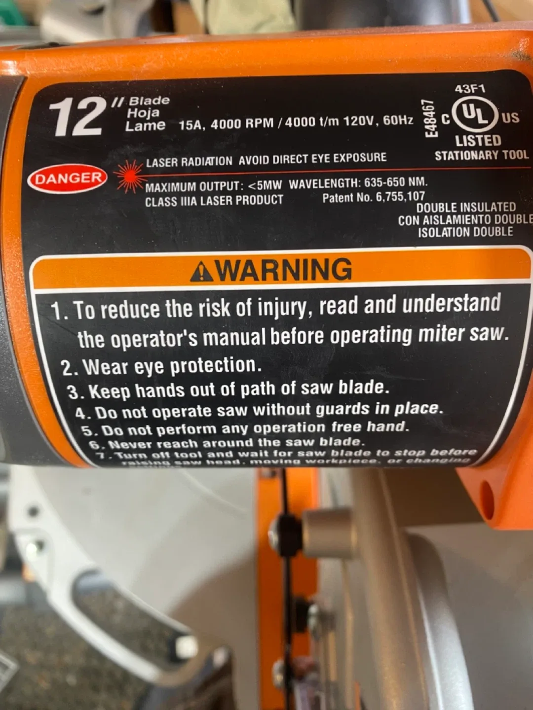 New Ridgid 12" Sliding Compound Miter Saw with Stand image indicator(5)