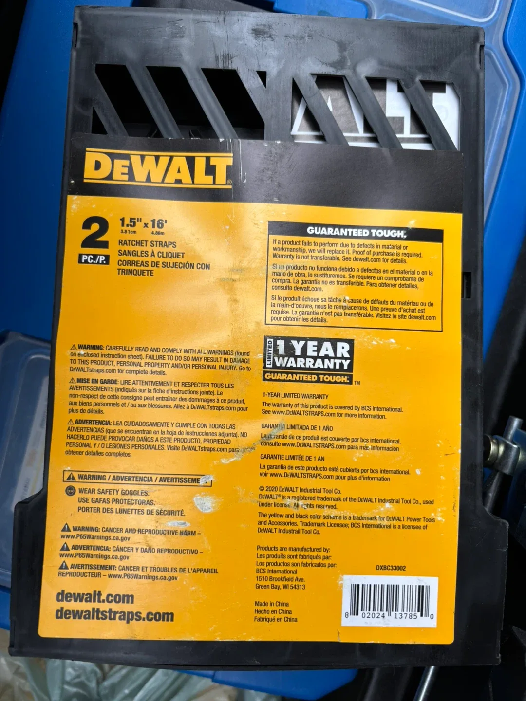 DeWalt 1.5" x 16' Ratchet Straps - 2 Pack image indicator(2)