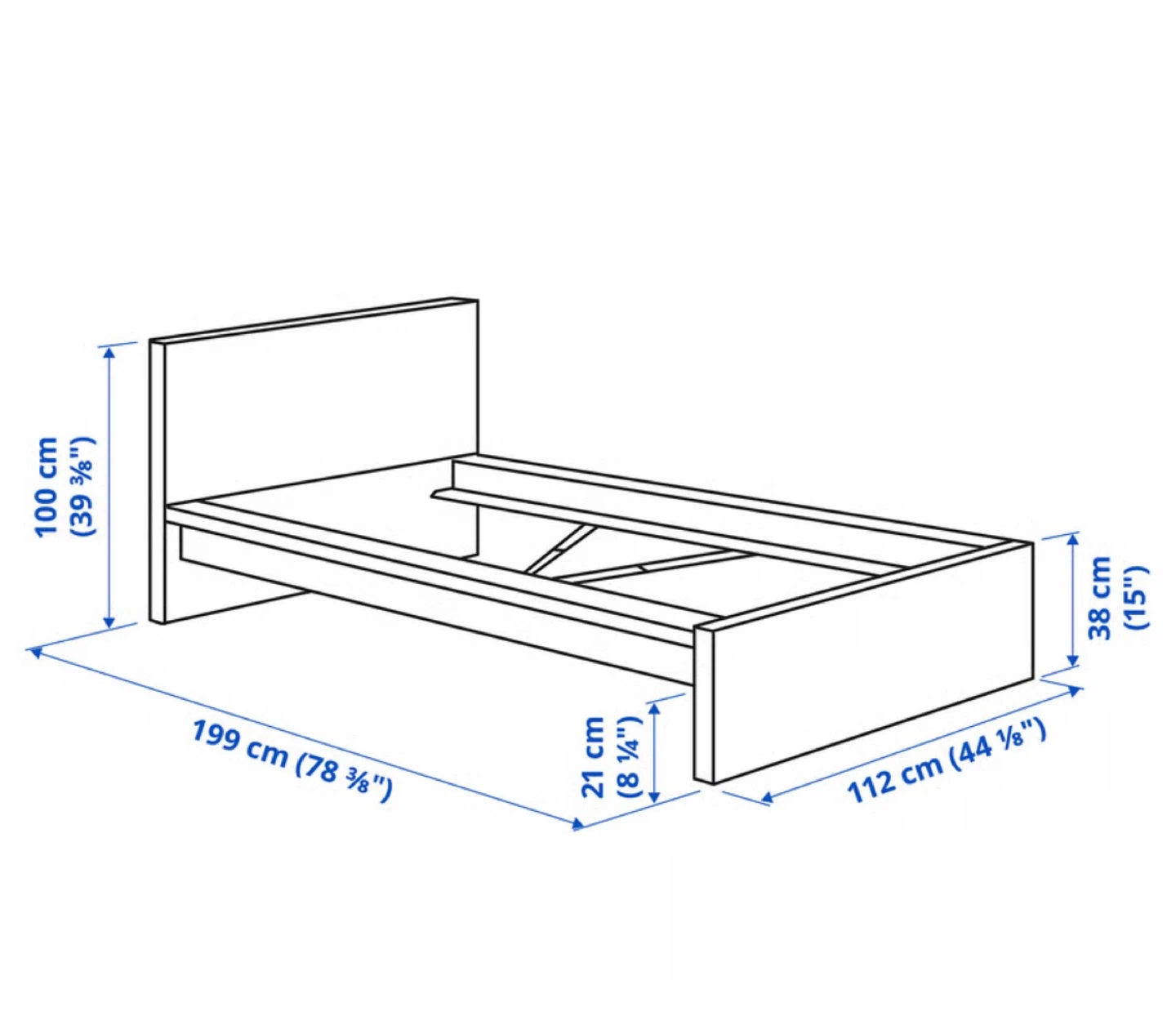 IKEA Malm Bed Twin (White) - photo 3