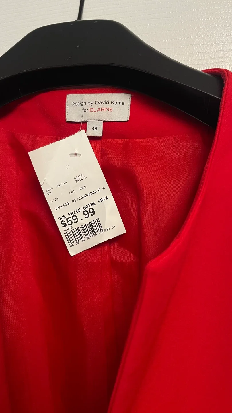 David Koma for Clarins Red Coat Size 48 image indicator(3)