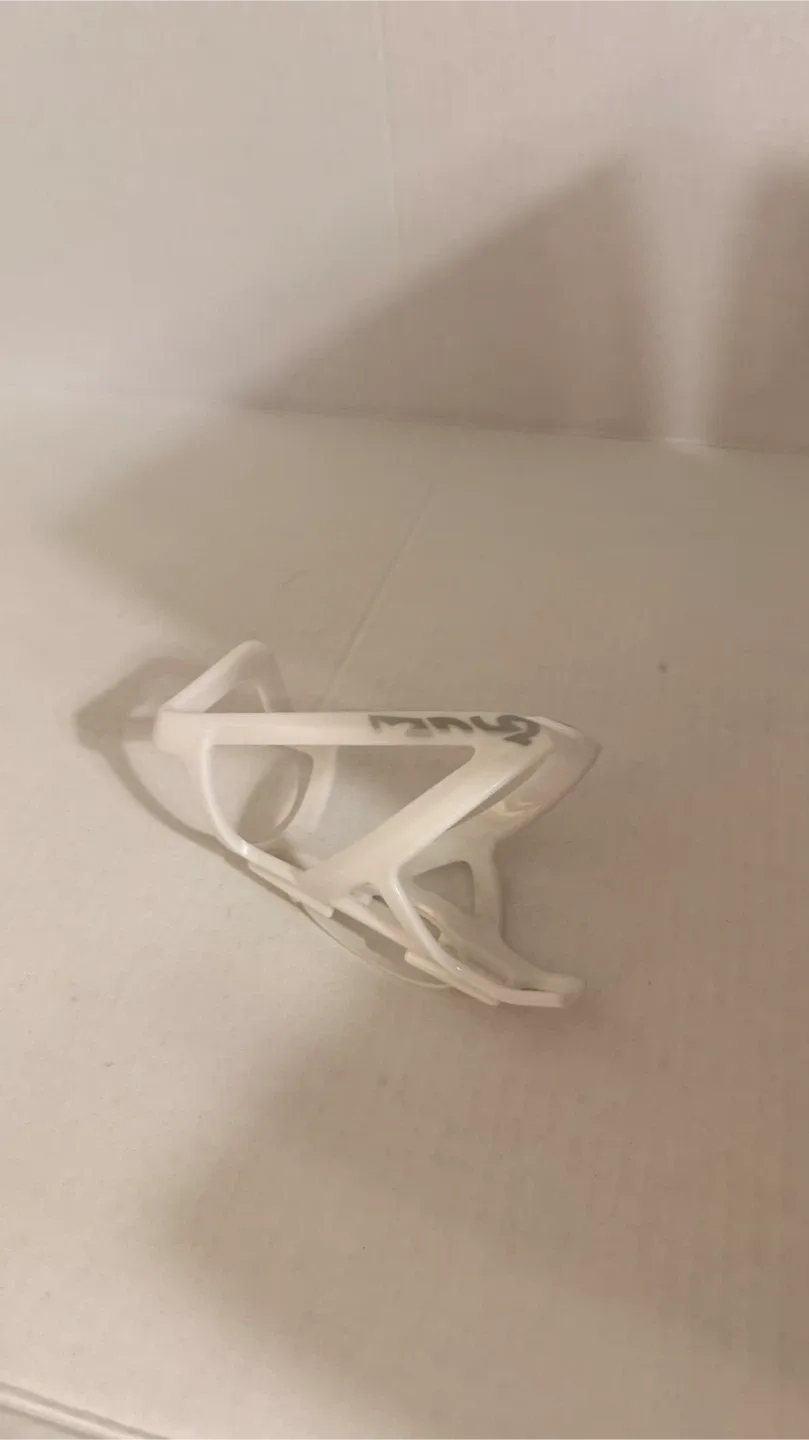 White Bicycle Water Bottle Cage