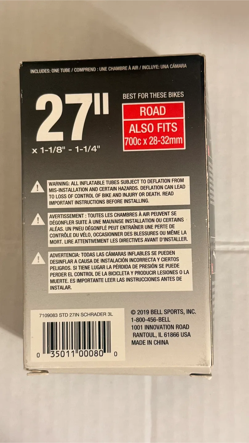 Kenda 700c & Bell 27" 700c Bike Inner Tubes image indicator(4)