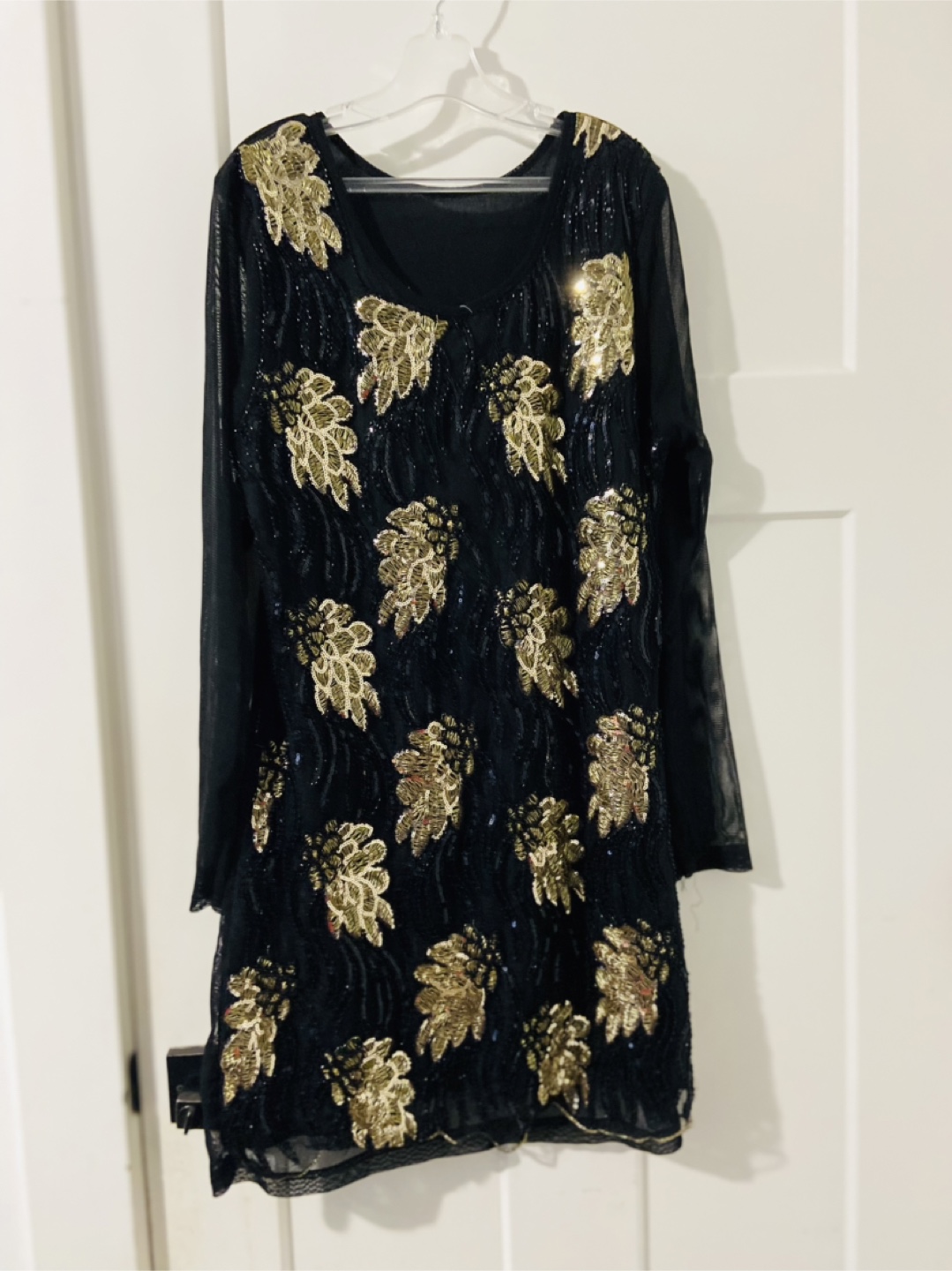 Black & Gold Embellished Dress