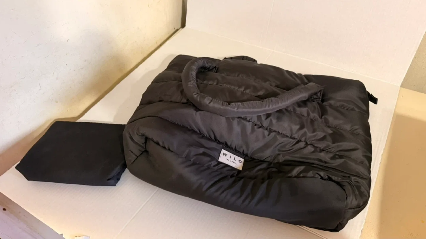 Puffer Tote Bag - Black image indicator(2)