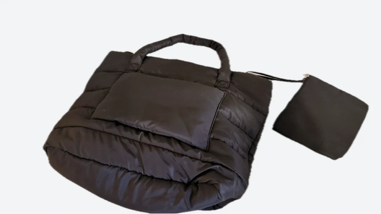 Puffer Tote Bag - Black image indicator(5)