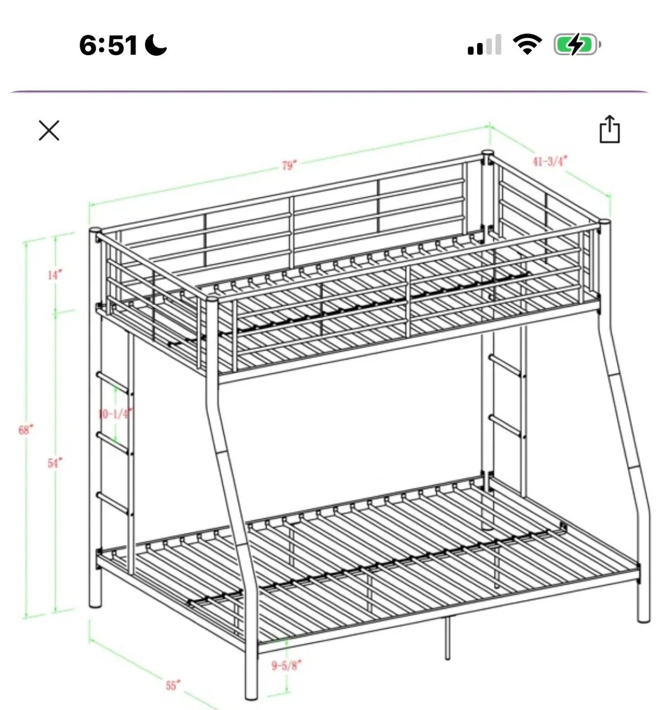 Harper Orchard Abbey Metal Standard Bunk Bed image indicator(2)