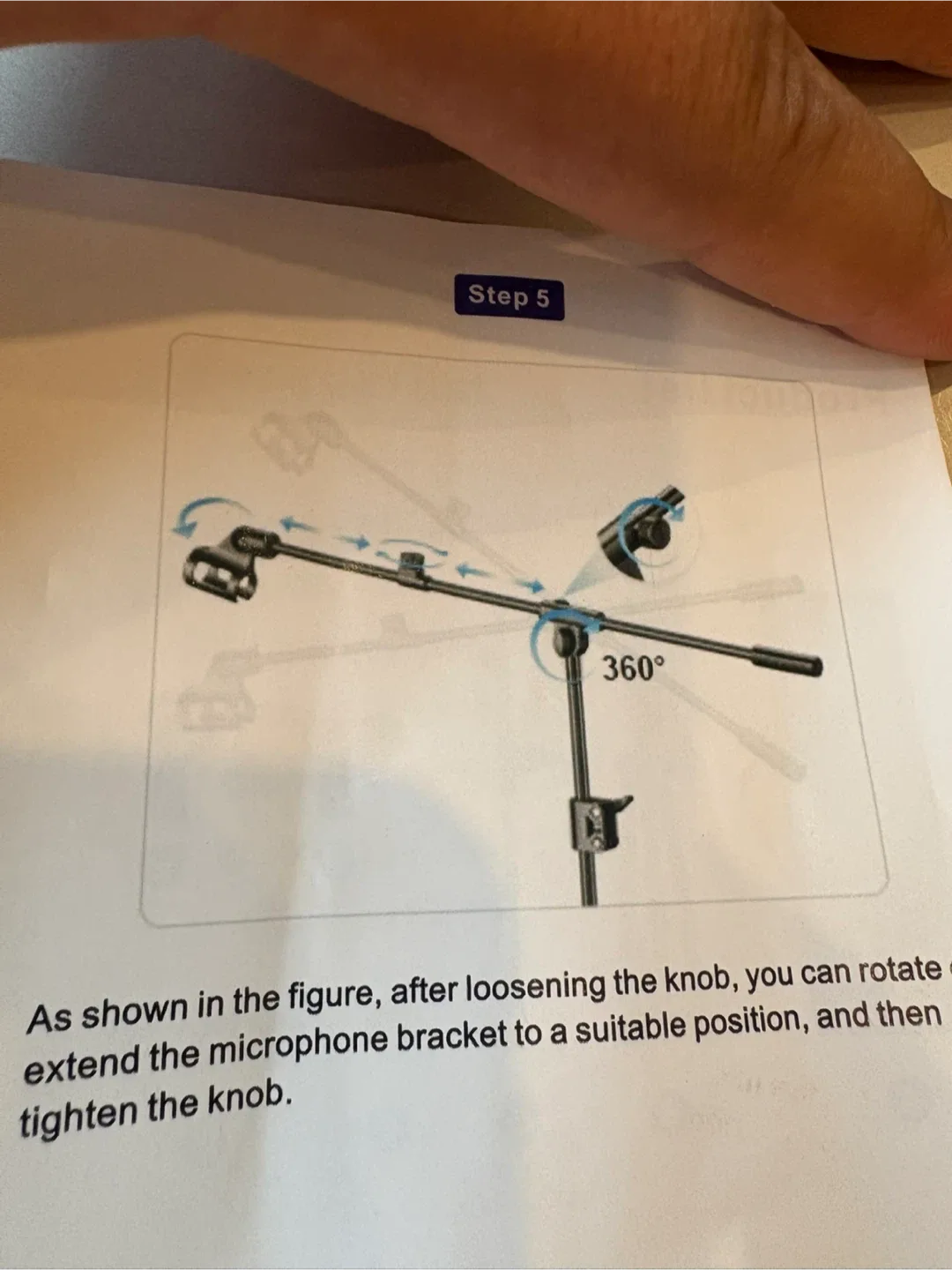 CAHAYA Microphone Stand Tripod Boom image indicator(2)
