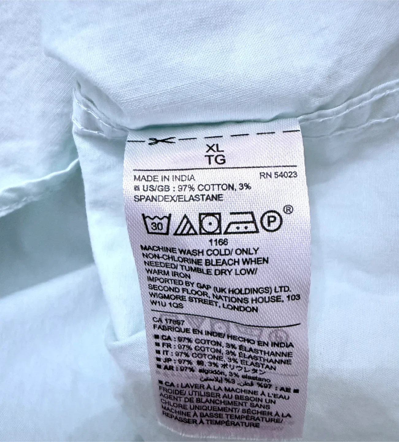 Gap pastel green Slim Fit Button-Down Shirt - XL image indicator(5)