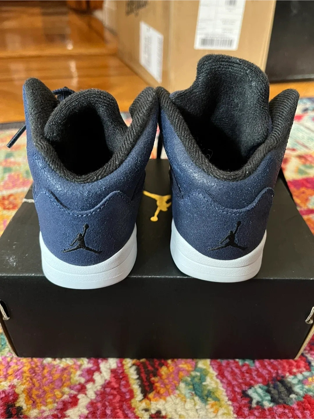 Jordan 5 Retro Infant Shoes, Navy Blue image indicator(5)