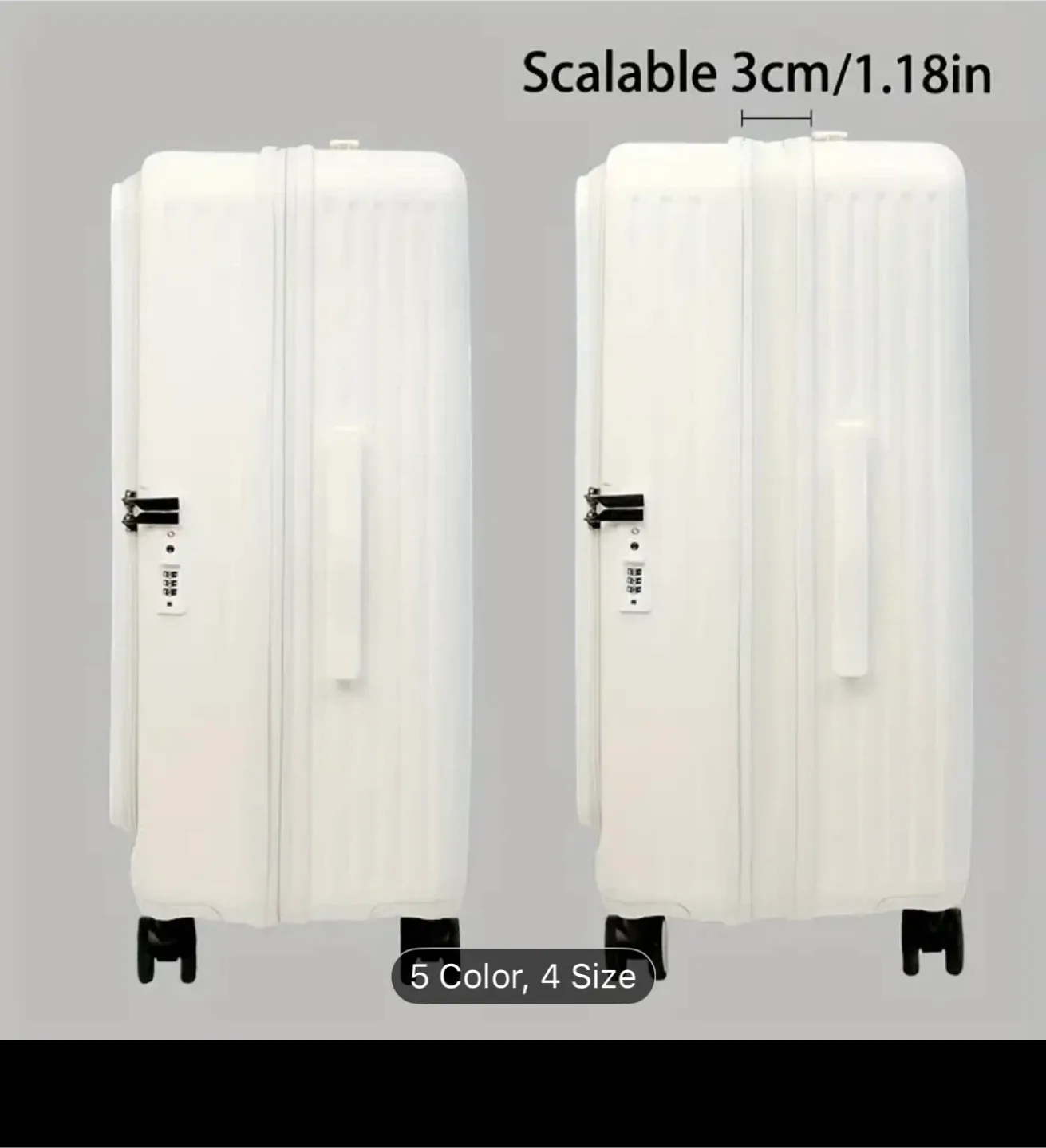 Expandable 28 inches Luggage ABS+PC Hard Shell image indicator(4)