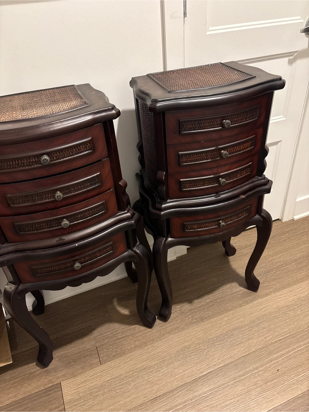 Wooden Bedside Tables - Set of 2