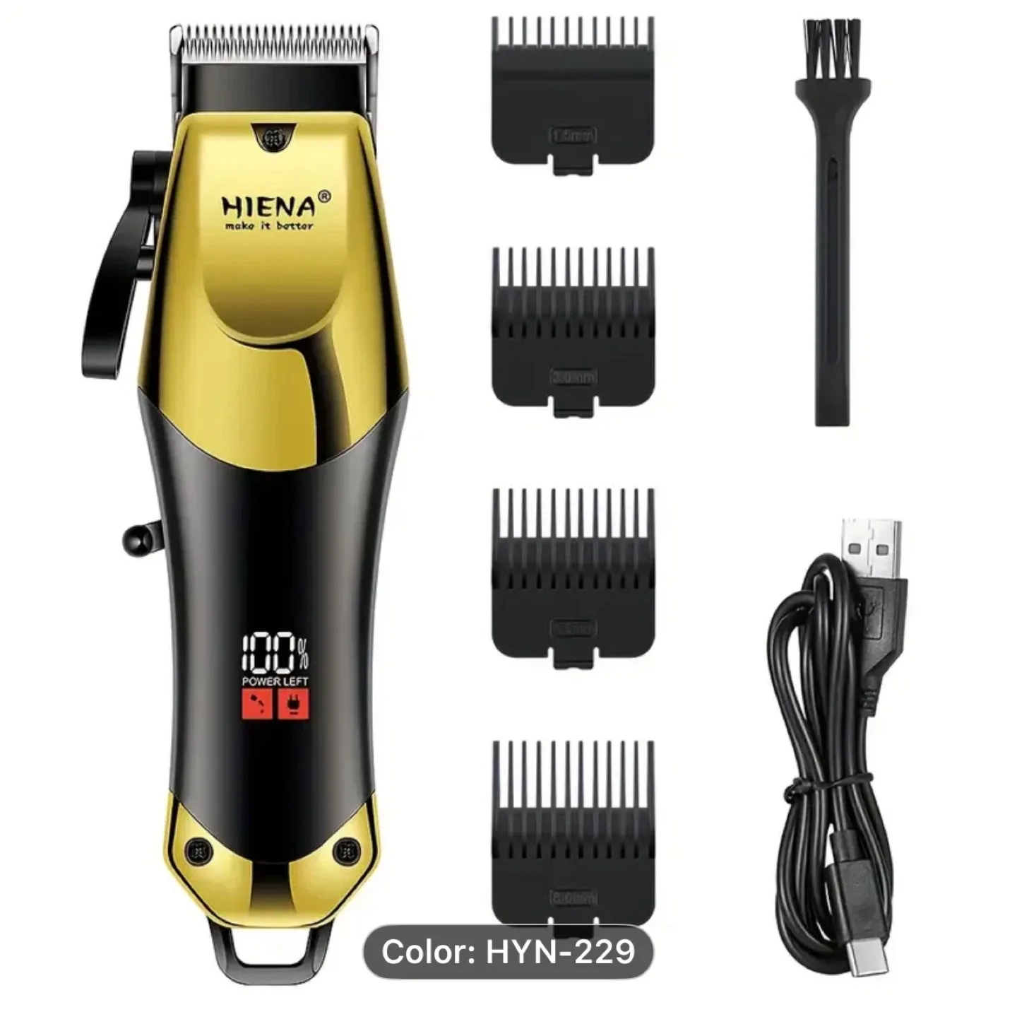 HIENA Men's Home Electric Hair Clipper with USB Charging image indicator(2)