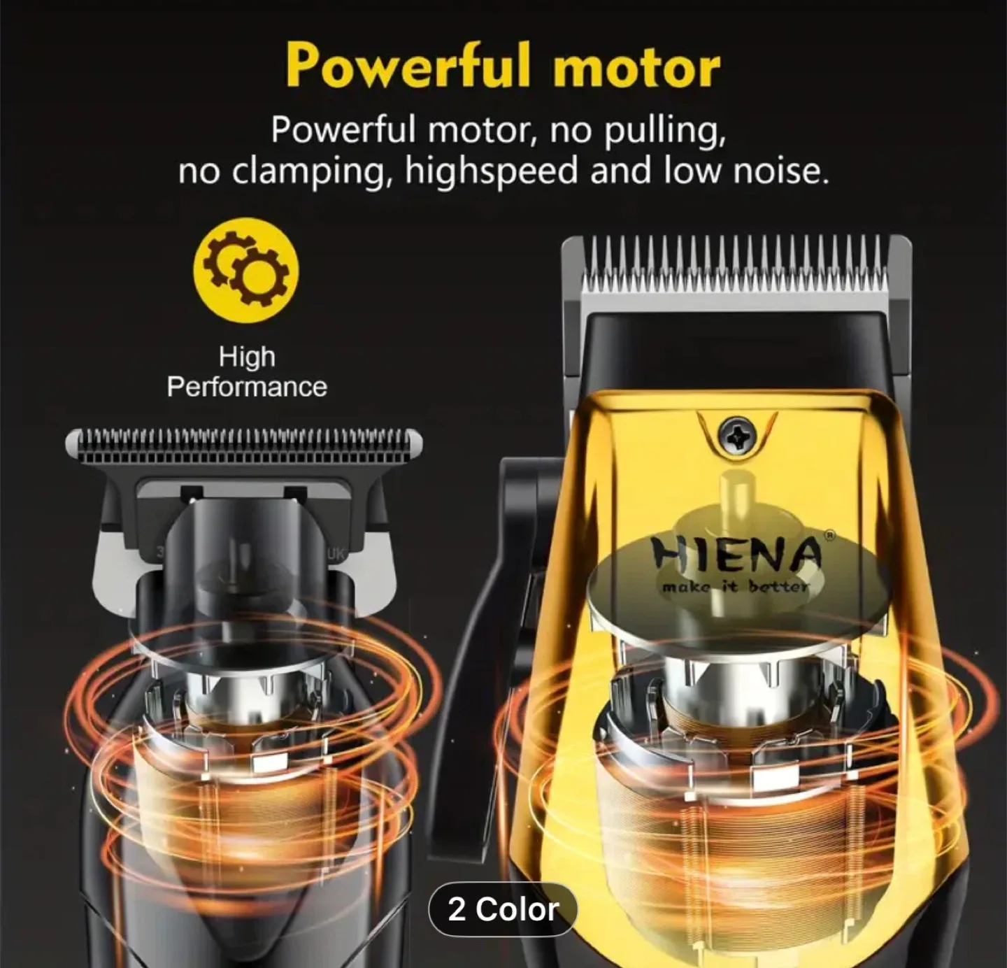 HIENA Men's Home Electric Hair Clipper with USB Charging image indicator(7)