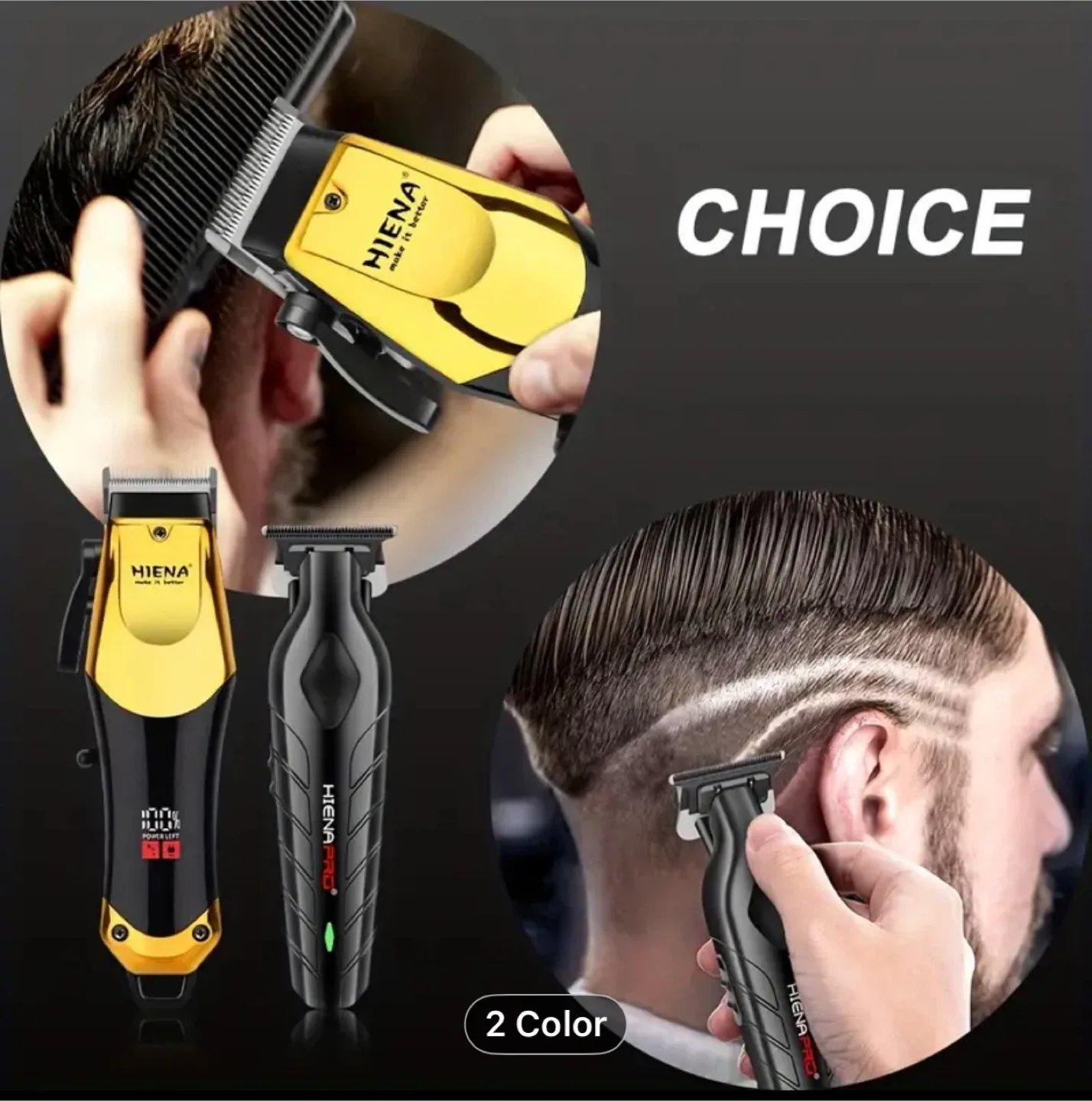 HIENA Men's Home Electric Hair Clipper with USB Charging image indicator(4)