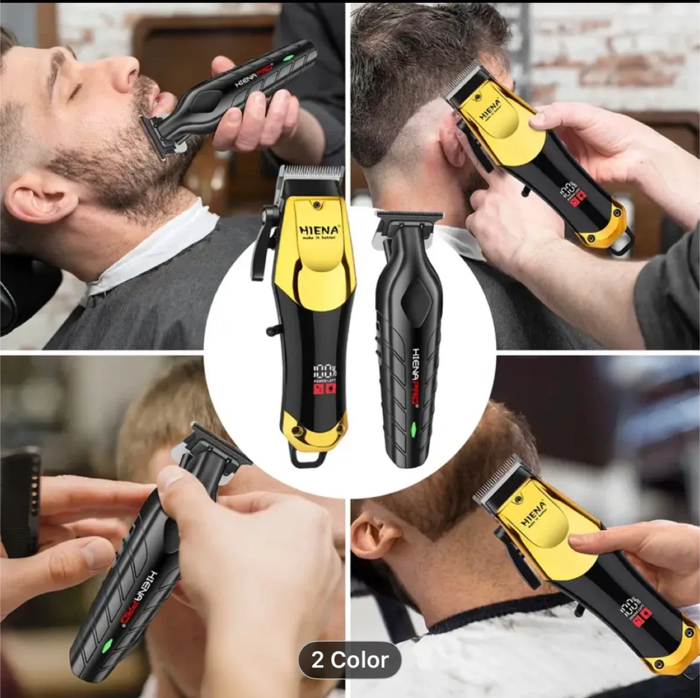 HIENA Men's Home Electric Hair Clipper with USB Charging image indicator(6)