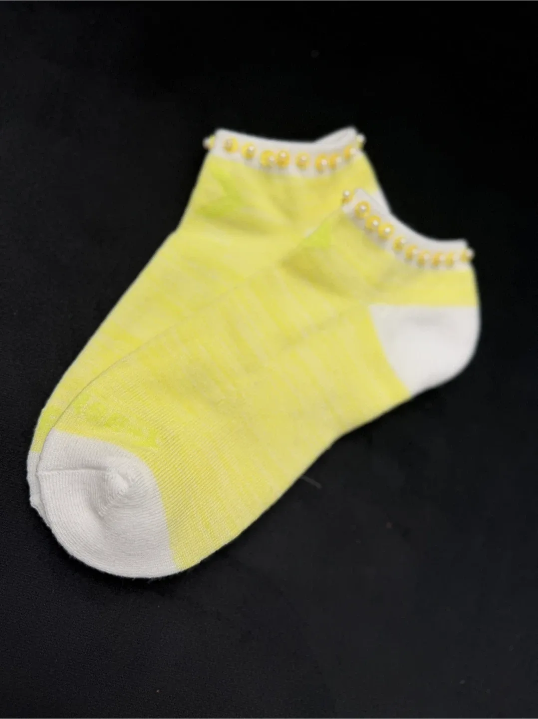 Hand made Assorted Ankle Socks with Pearl Detail- 15$ each image indicator(2)