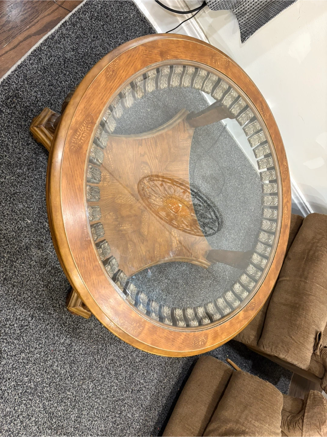 Round Glass Top Coffee Table - photo 3