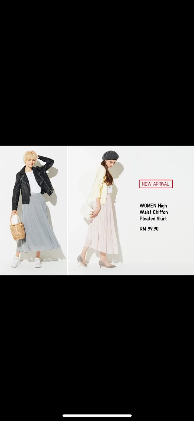 Uniqlo Chiffon Pleated Skirt - size XS - Last offer image indicator(2)