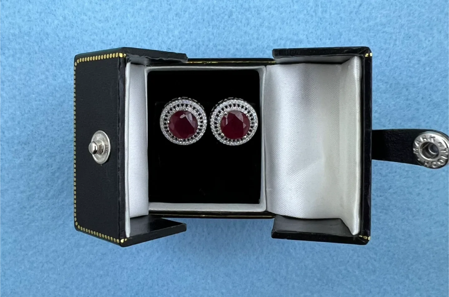 Brand New 925 Silver Ruby Earrings