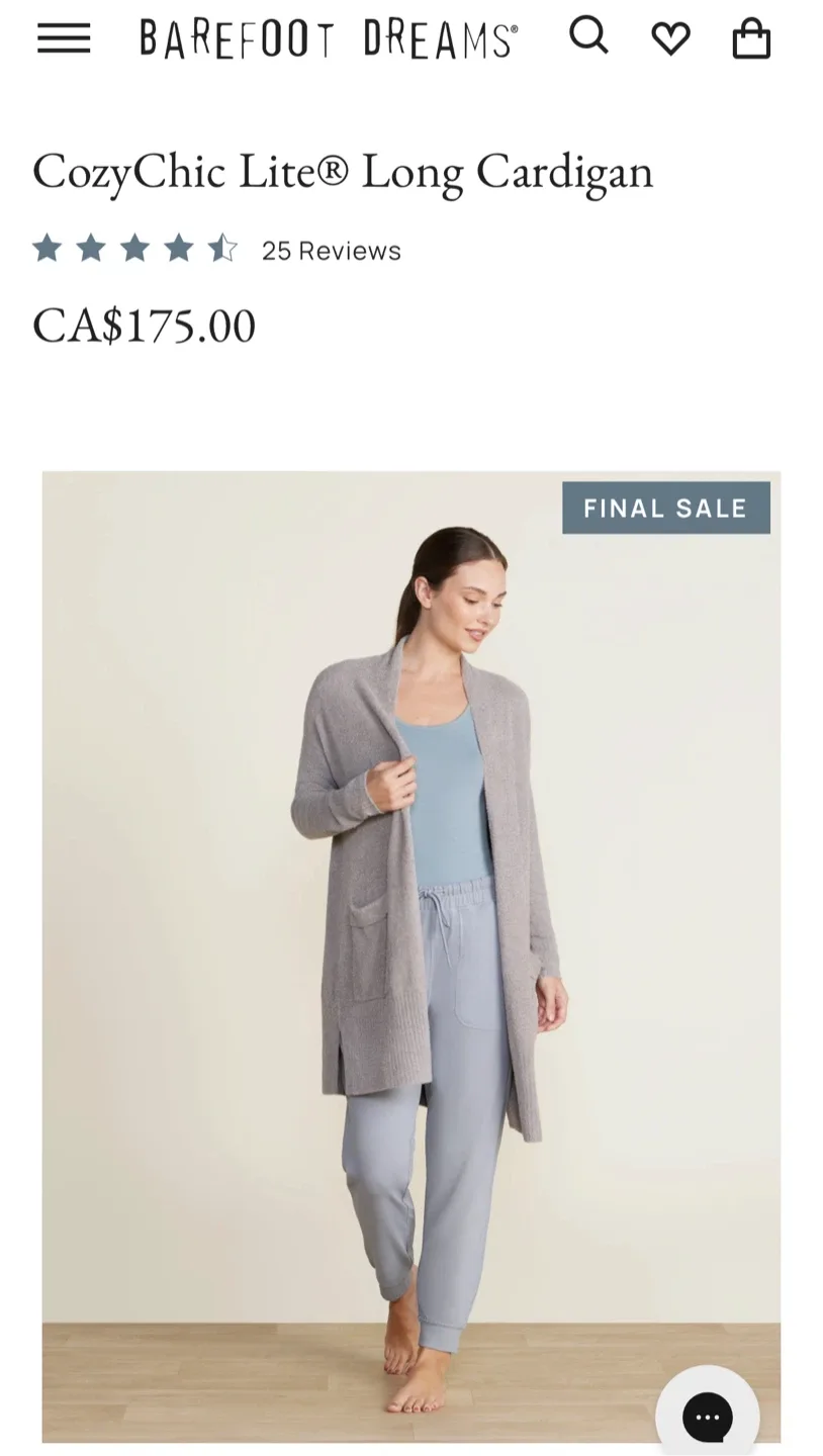 XL Women’s Barefoot dreams luxury cardigan image indicator(4)