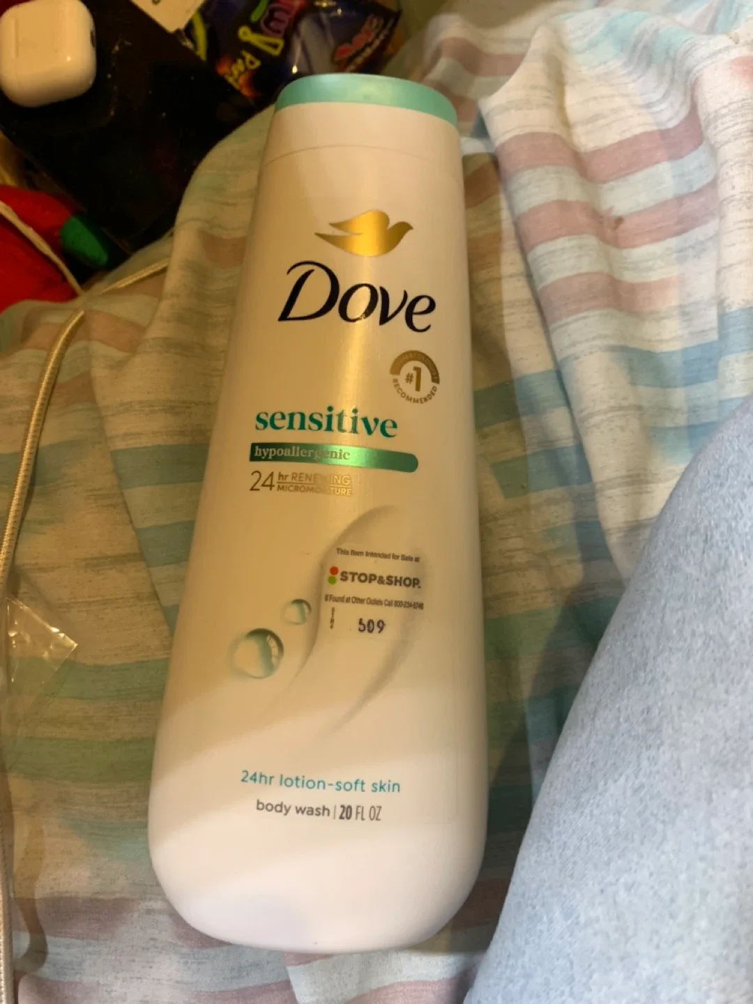 Dove Sensitive Hypoallergenic Body Wash 20 fl oz