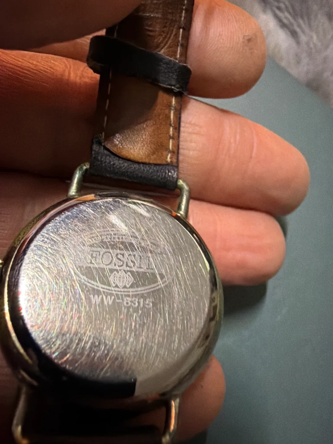 Fossil Yellow Dial Leather Band Watch image indicator(3)