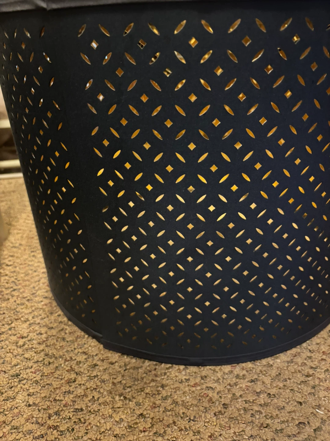 Blue Metal Patterned Lamp Shade