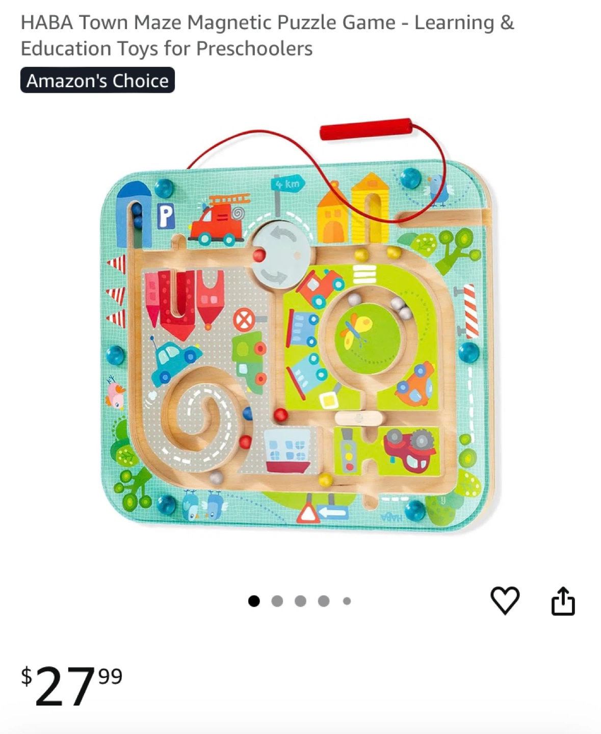 New HABA Town Maze Magnetic Puzzle Game