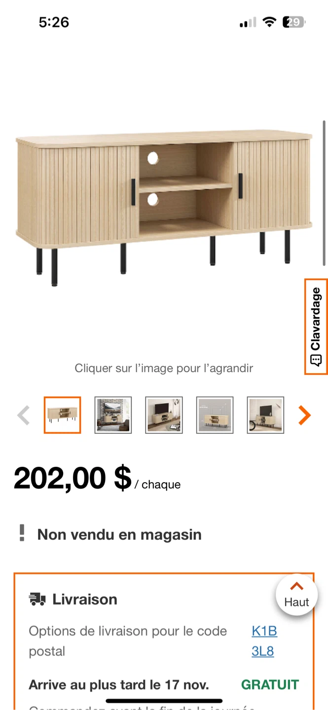 Mid-Century Modern TV Stand - New in Box! - photo 4