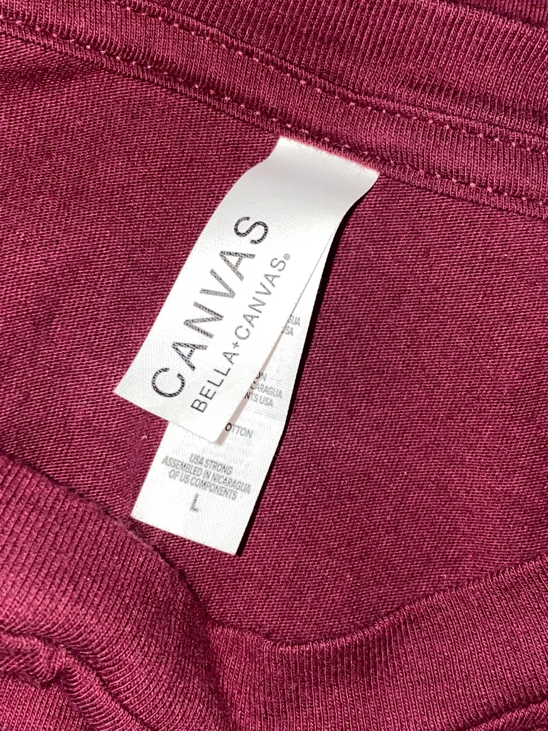 Burgundy canvas T-shirt image indicator(2)