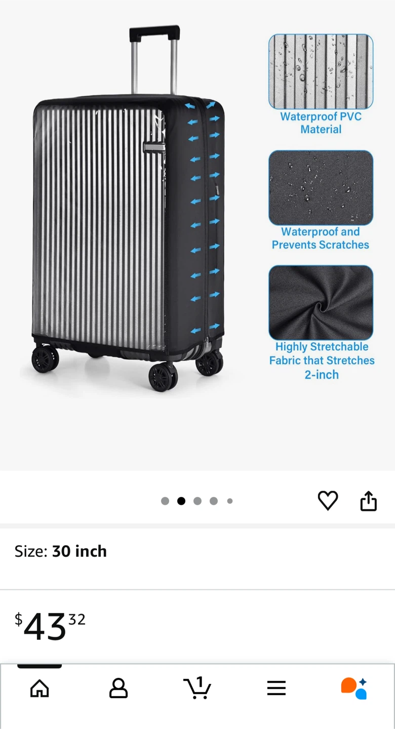 New oscourt 30 inch Luggage Cover - photo 3