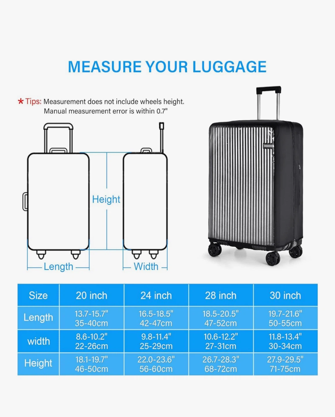 New oscourt 30 inch Luggage Cover - photo 2