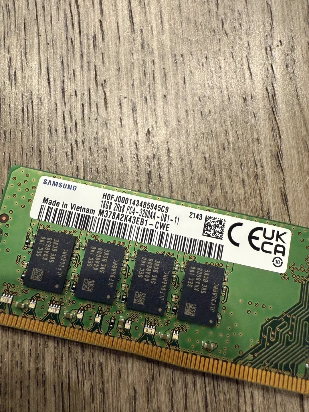 Two Samsung 16GB DDR4 PC4-3200AA RAM image indicator(2)