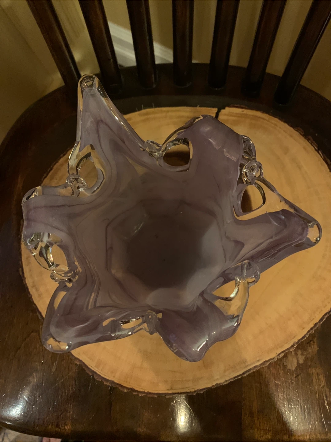 Stunning Murano Purple Art Glass Vase - photo 4