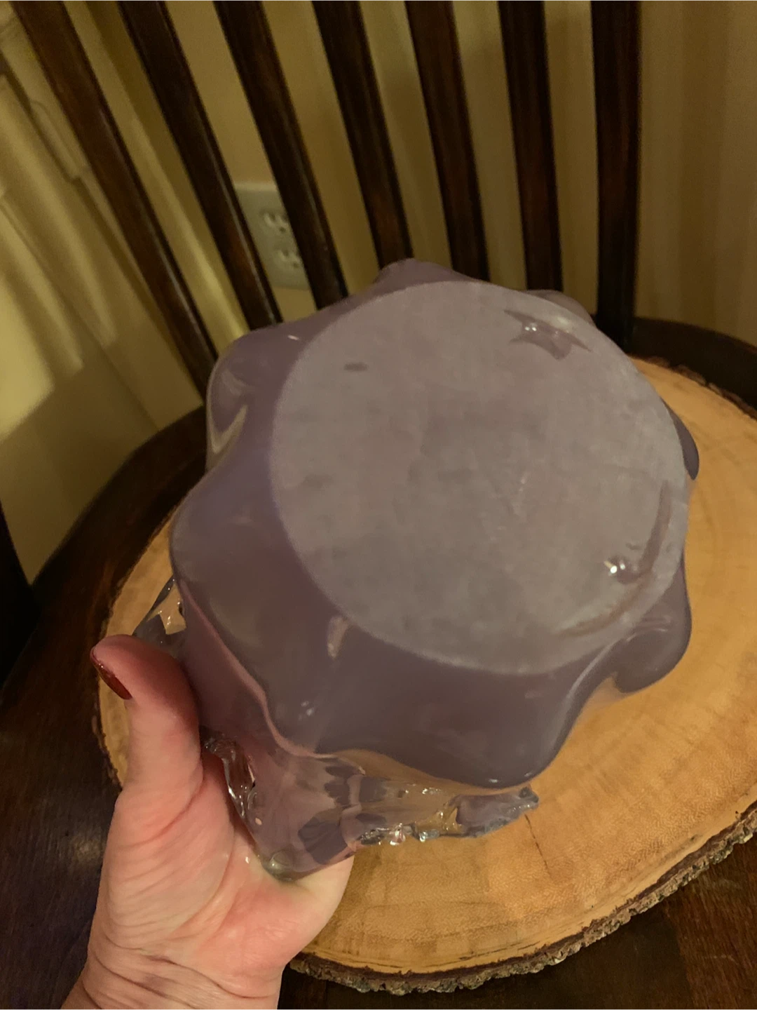 Stunning Murano Purple Art Glass Vase - photo 5