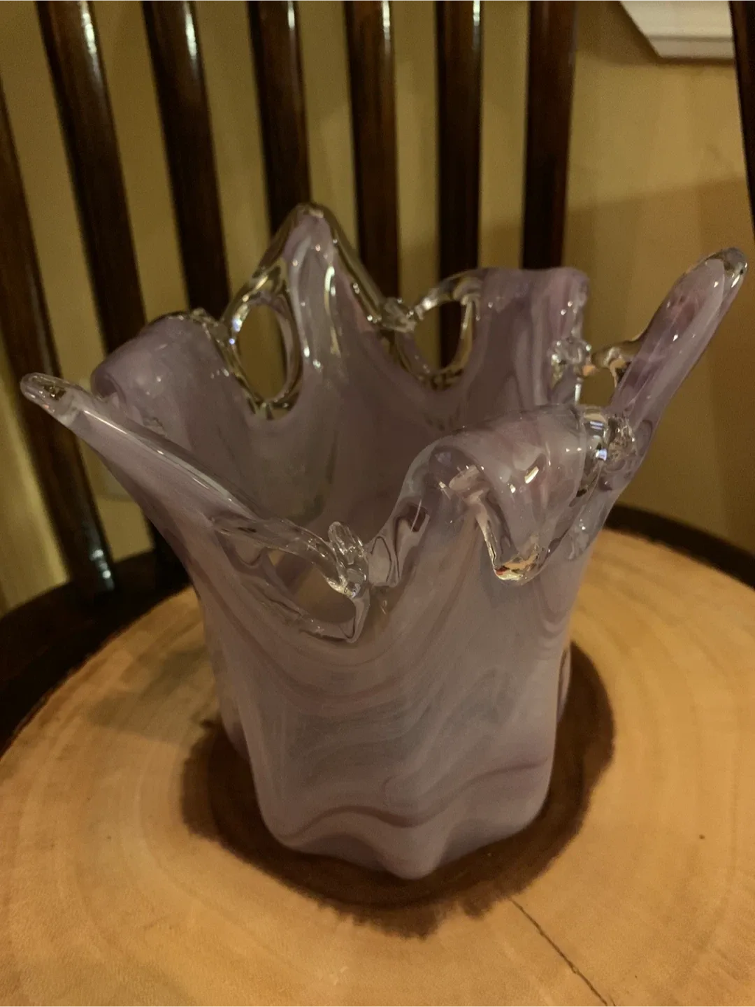 Stunning Purple Art Glass Decorative Vase image indicator(7)