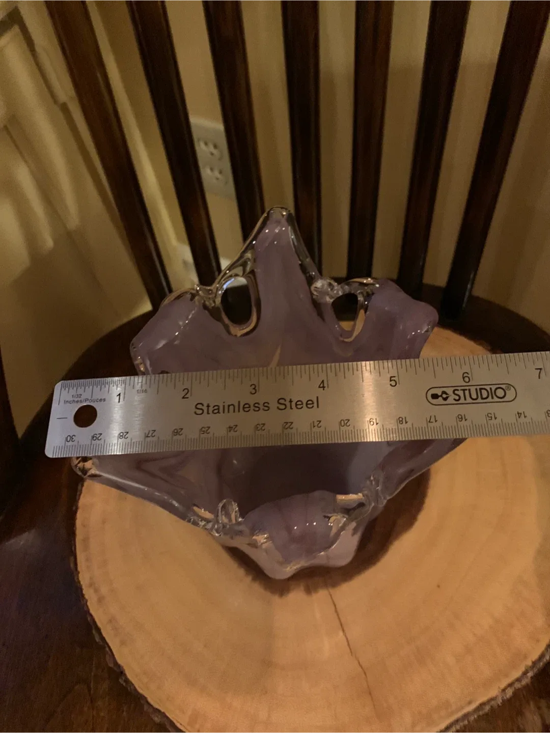 Stunning Purple Art Glass Decorative Vase image indicator(8)