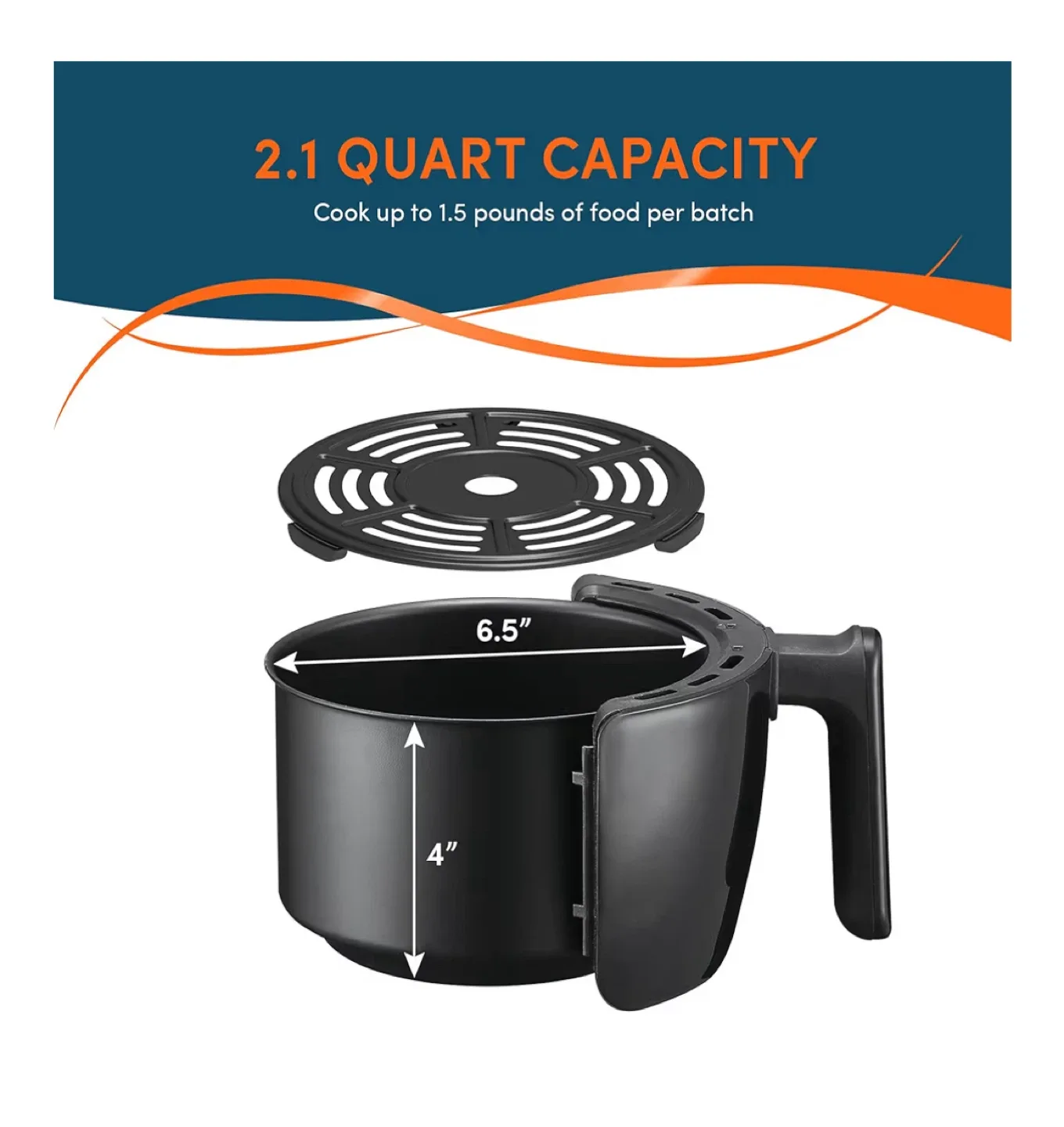 Elite Gourmet EAF-0201 Air Fryer - 2.1 Quart image indicator(4)