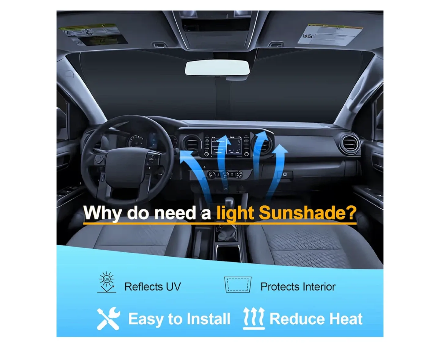 SUV Windshield Sun shade image indicator(3)
