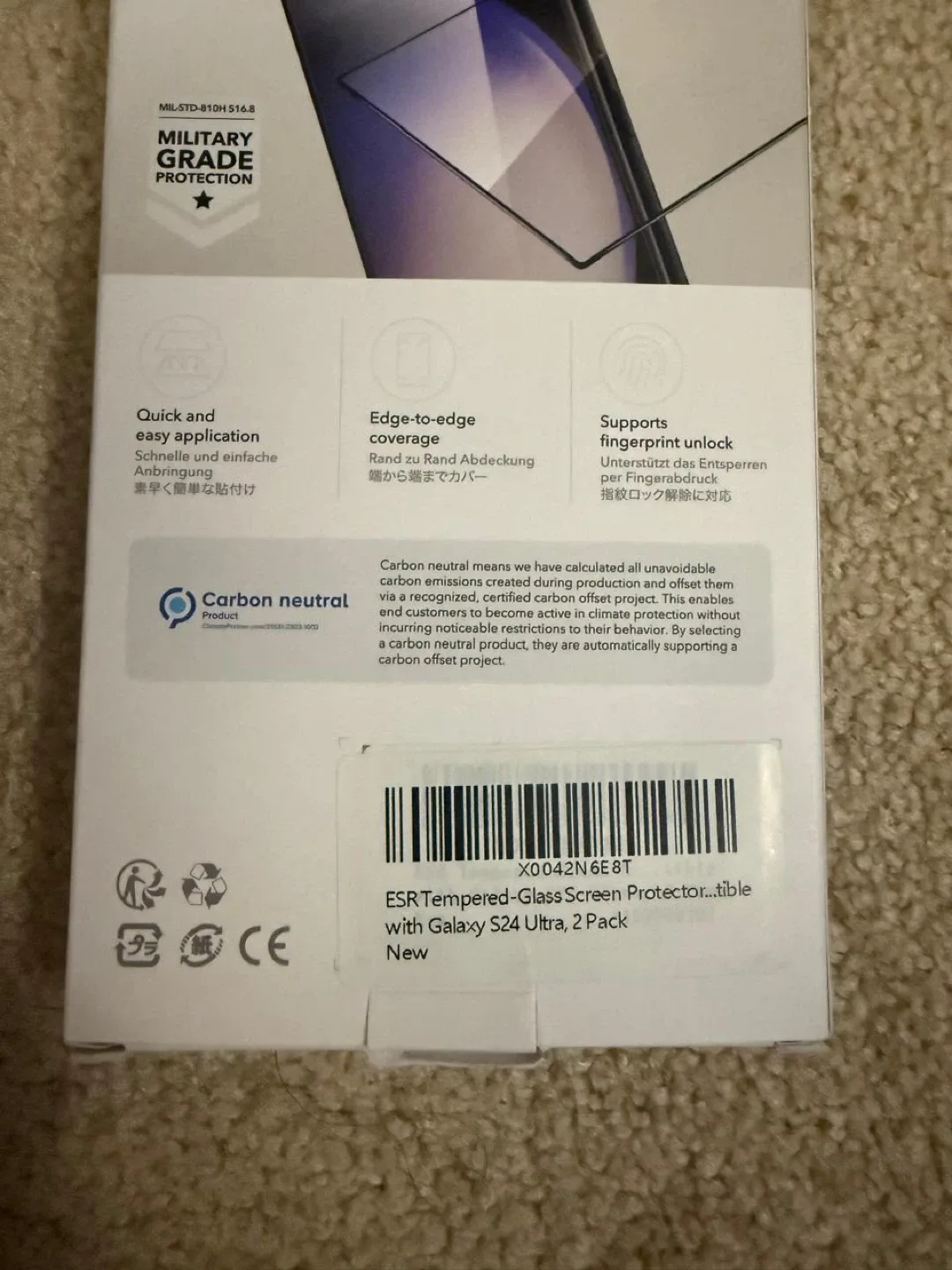 New ESR Tempered Glass Screen Protector for Galaxy S24 Ultra image indicator(2)