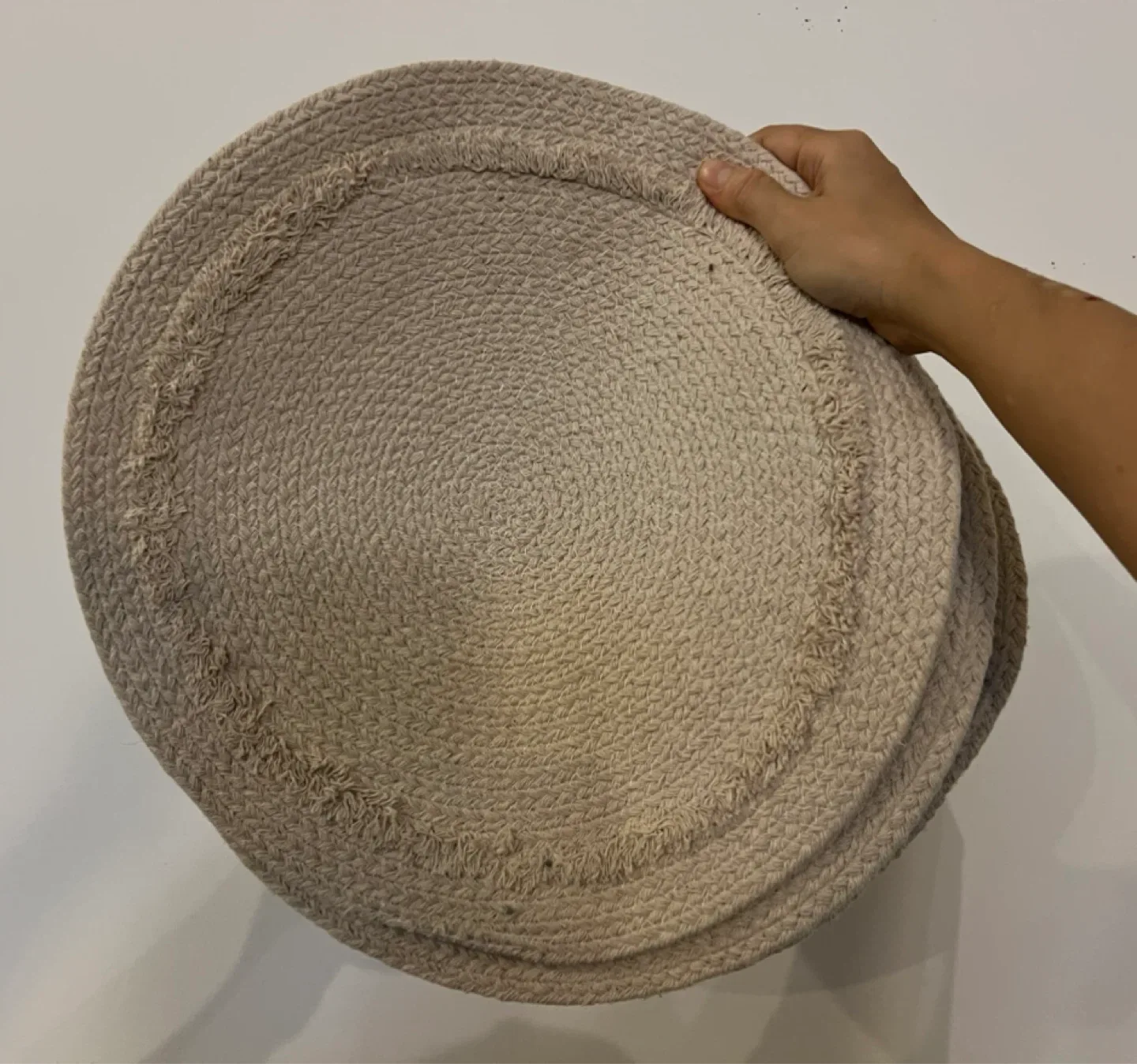 Woven off-white placemats