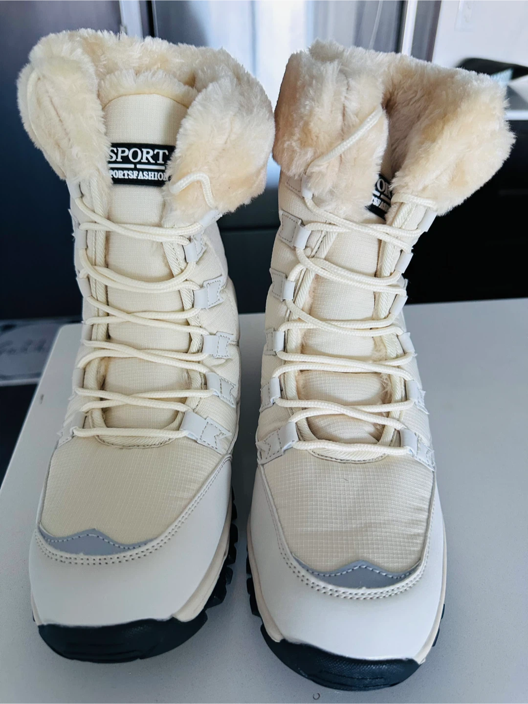 Cream Winter Snow Boots- NEW