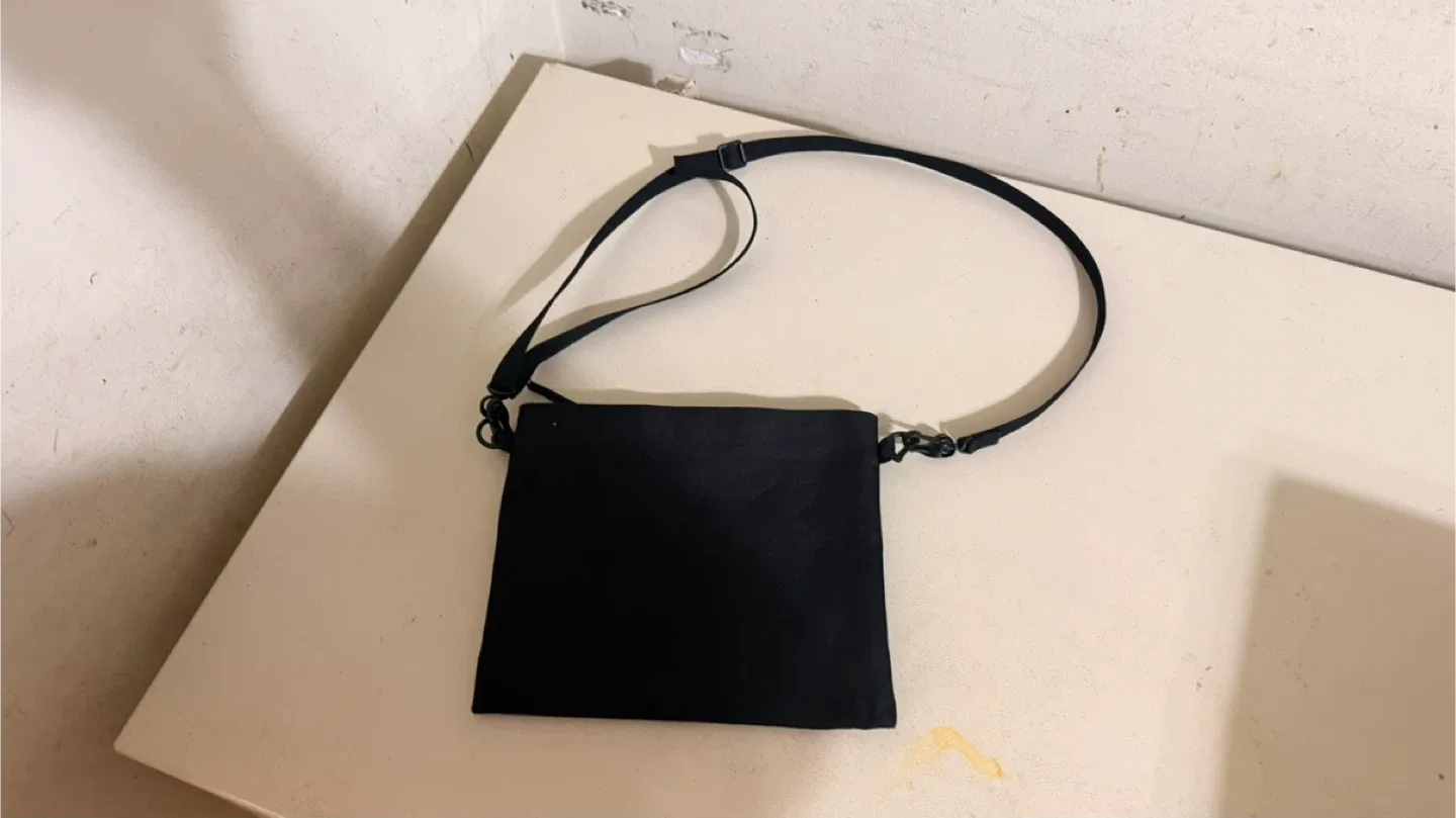 Muji Unisex Black Crossbody Bag image indicator(3)