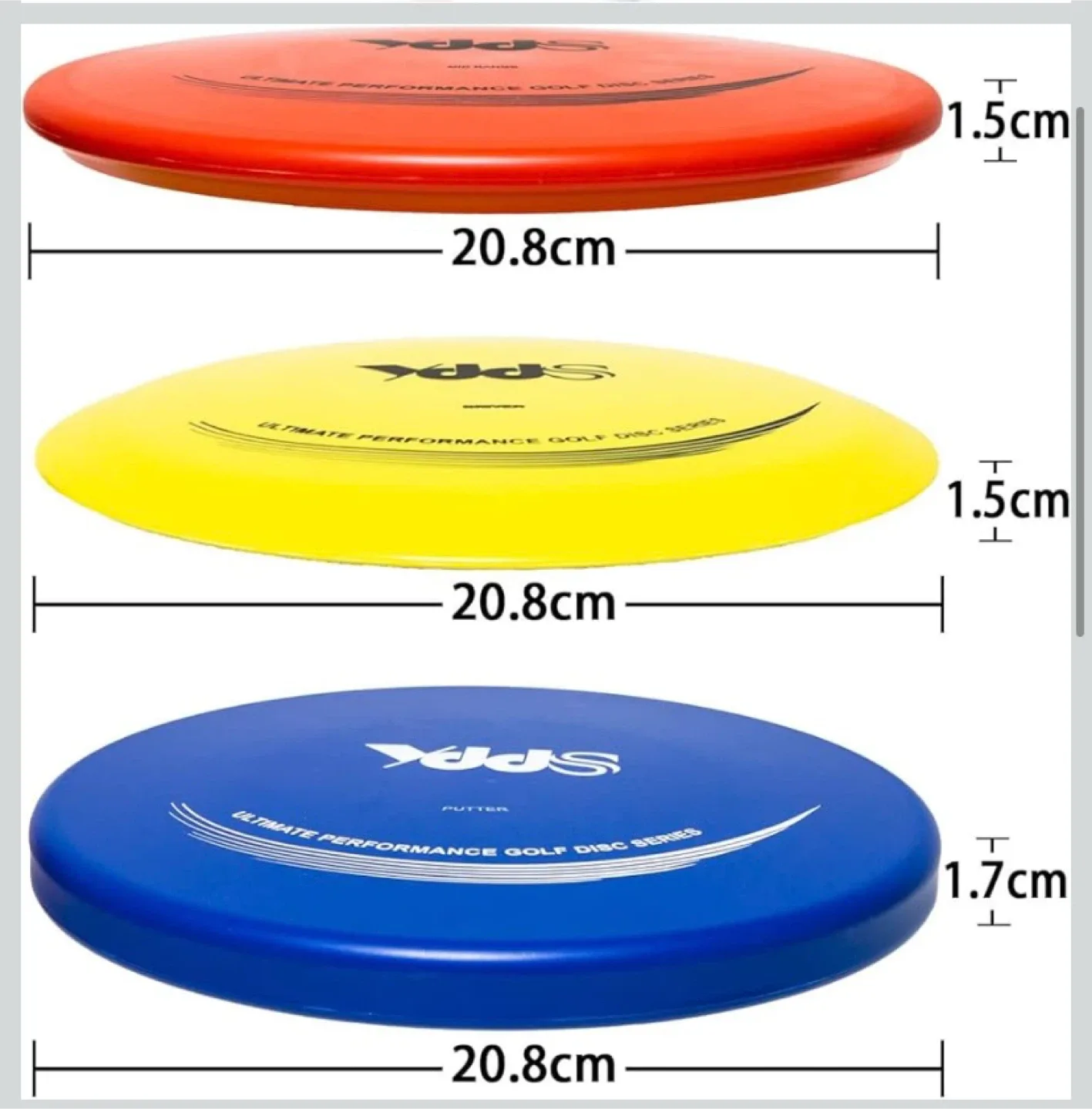 New Disc Golf Set – Driver, Mid-Range & Putter, Mini Disk image indicator(2)