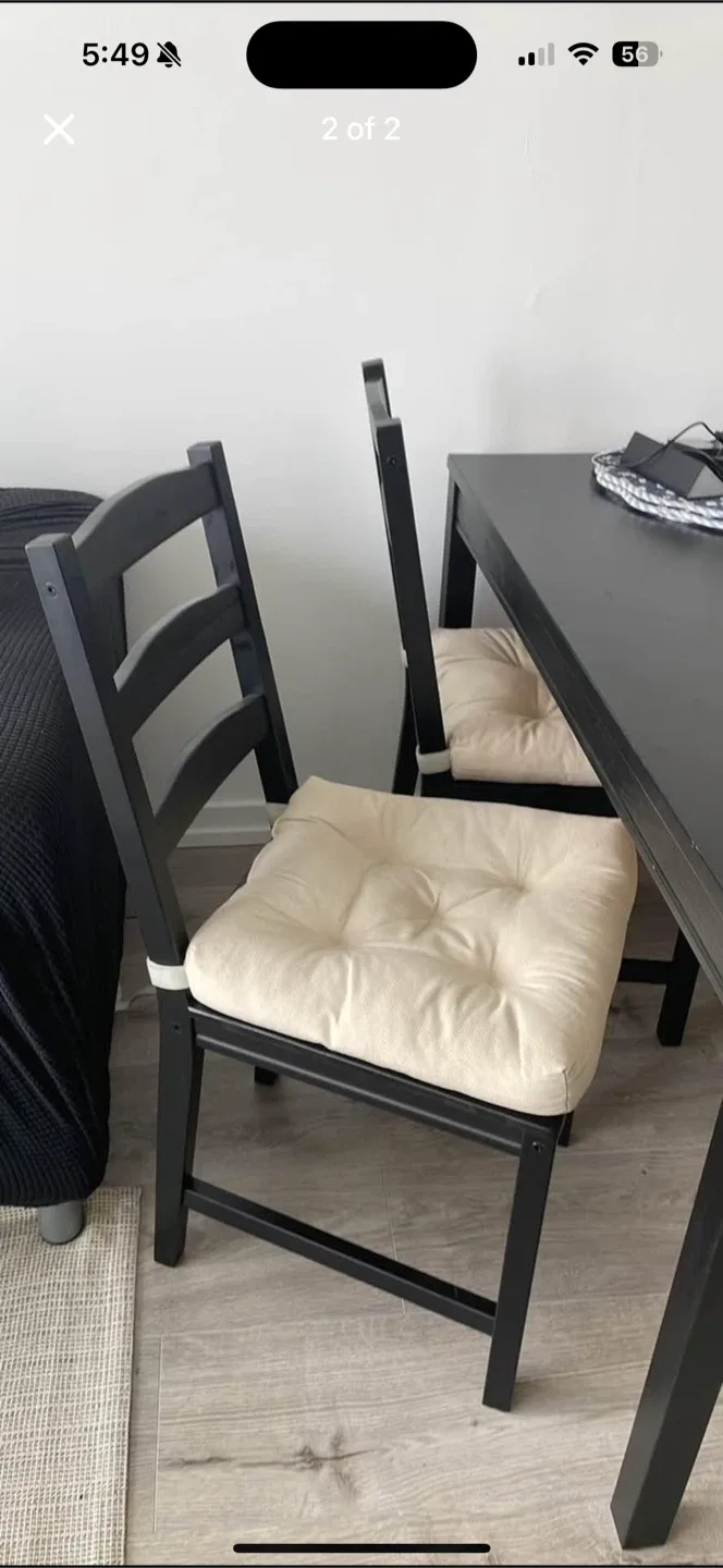 Black Dining Table with 4 Chairs image indicator(2)