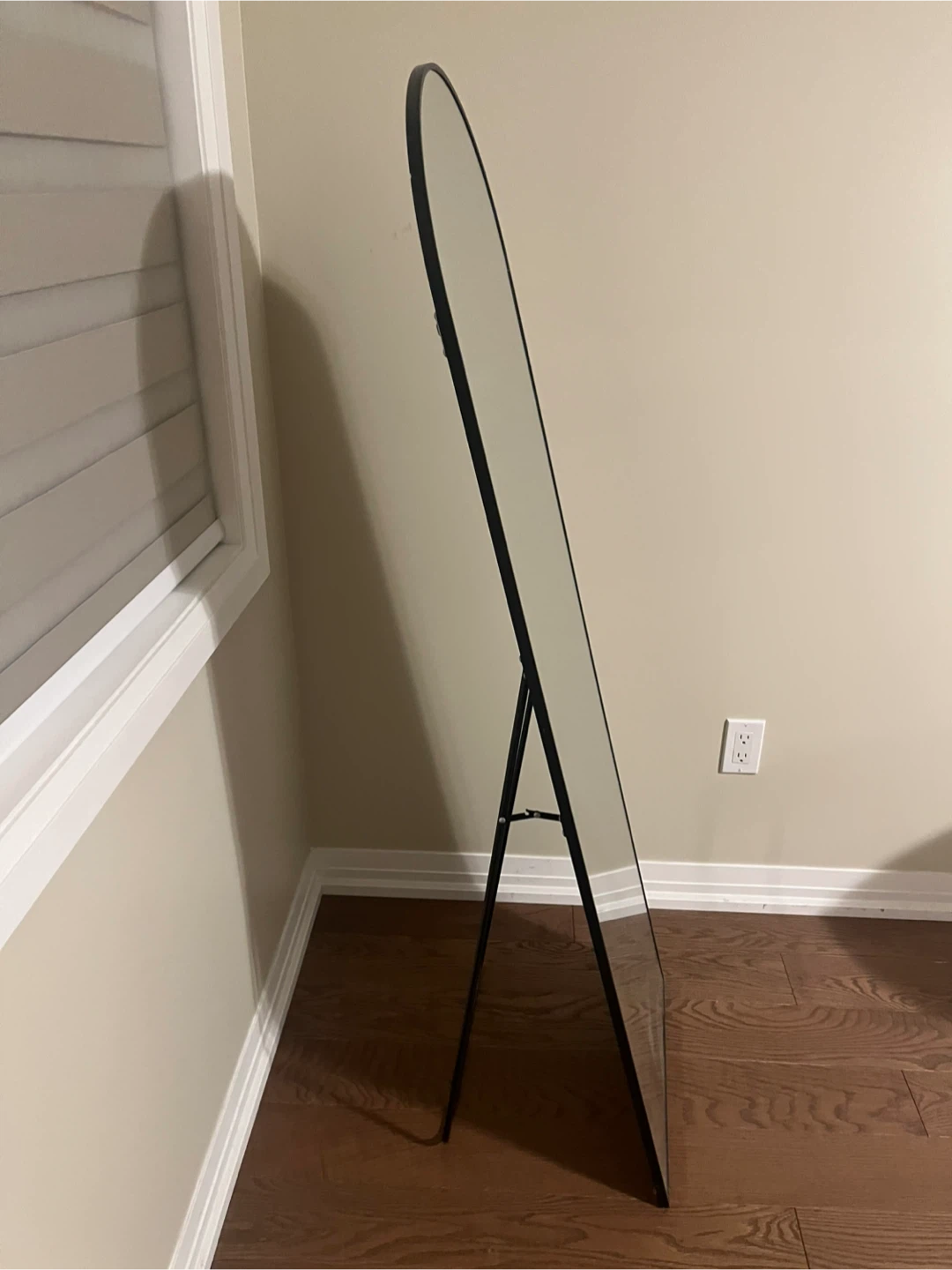 Black Framed Arched Full Length Mirror - photo 2