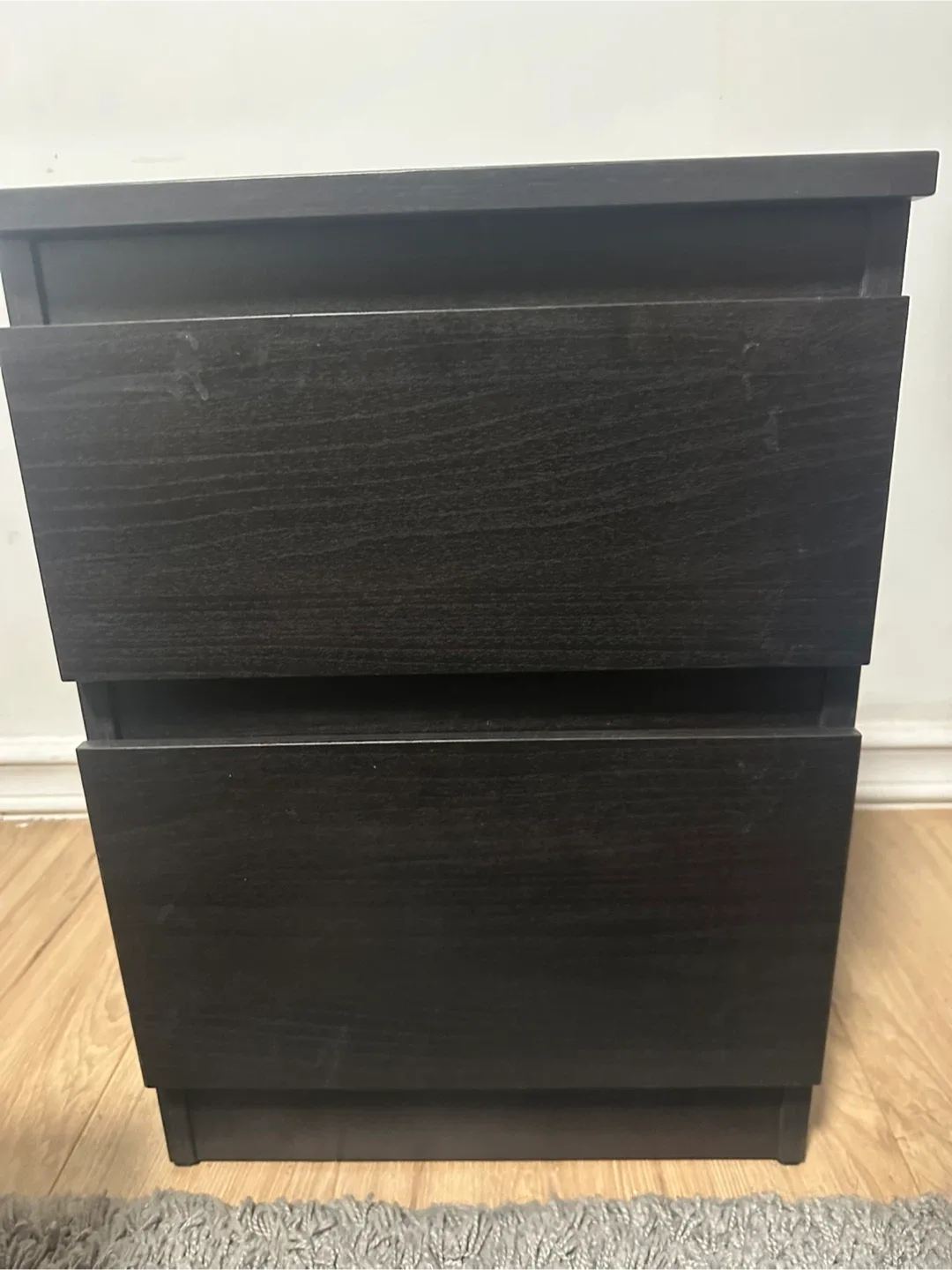IKEA Malm 2-Drawer Nightstand - Black-Brown image indicator(2)