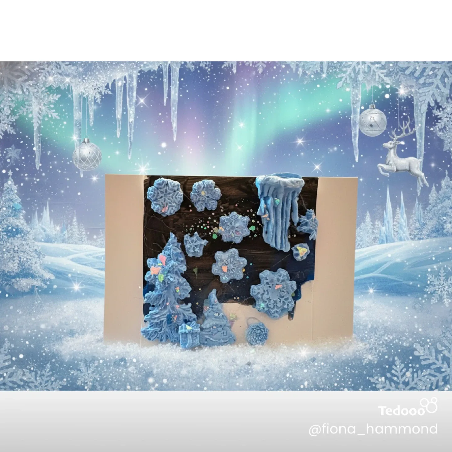 Handmade Winter Scene Art Card